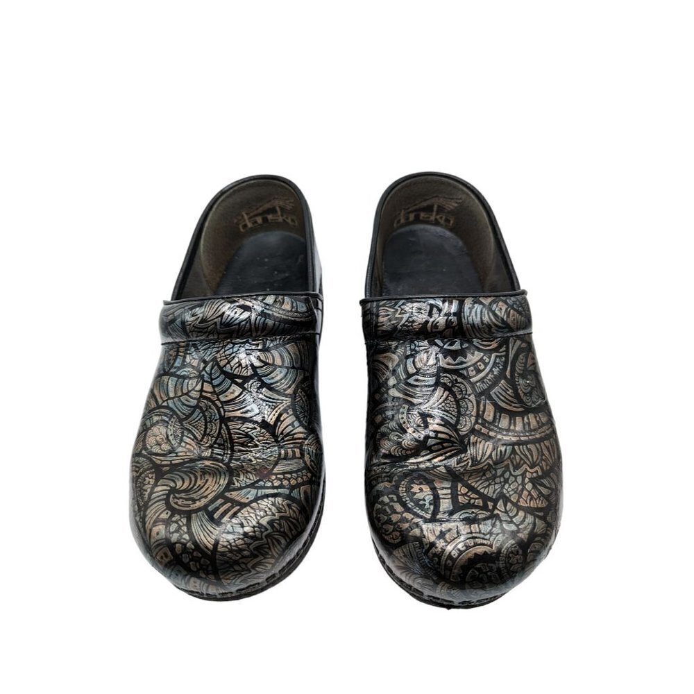 Dansko Professional Metallic Embossed Workwear Clogs Size 9 - Picture 7 of 8
